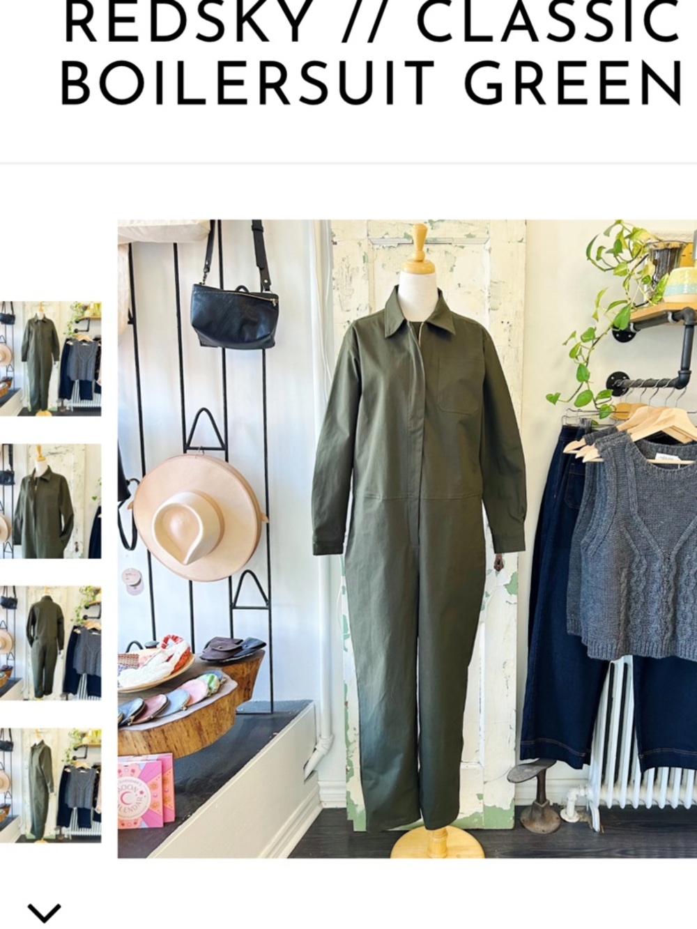 Redsky Classic Boilersuit Jumpsuit in Olive